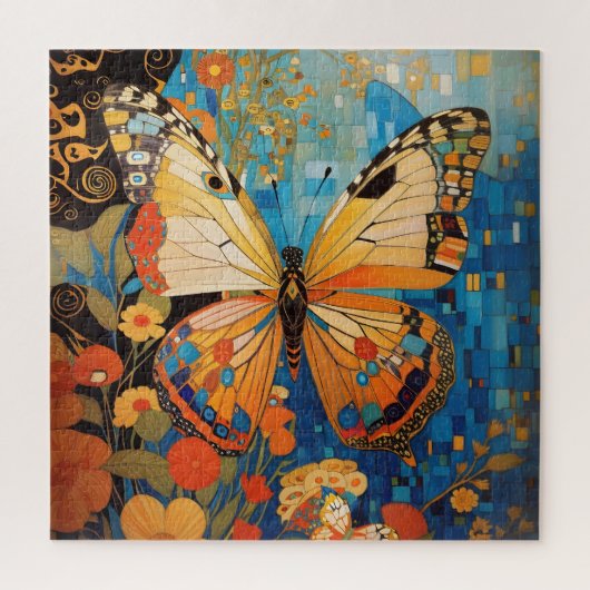 Puzzle Beau papillon décoratif Floral (Vertical)