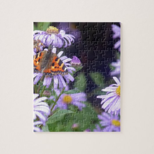 Puzzle Beau Papillon Sur Fleurs (Vertical)
