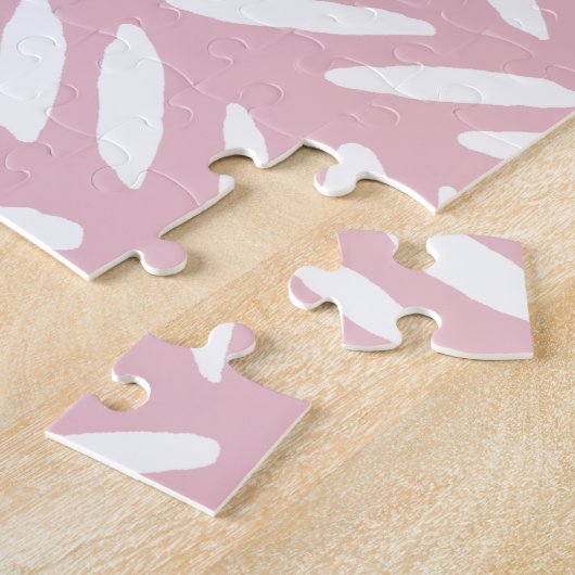Puzzle Beau pastel motif en sanglier rose impossible (Côté)