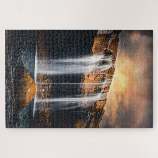 Puzzle Beau paysage de cascade (Horizontal)