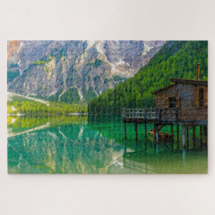 Puzzle Beau paysage du lac Braies, Italie
