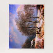 Puzzle Beau paysage enneigé en beaux-arts (Vertical)