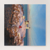 Puzzle Beau phare de Nubble Sunset Winter (Horizontal)