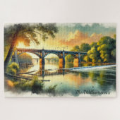 Puzzle Beau pont à Sunset James River (Horizontal)