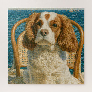 Puzzle Beau Portrait de Chien Personnalisé Simple et Tend