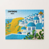 Puzzle Beau Santorin Grèce Voyage (Horizontal)