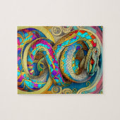 Puzzle Beau serpent Art Déco (Horizontal)