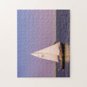 Puzzle Beau voilier au coucher du soleil, Pays-Bas (Vertical)