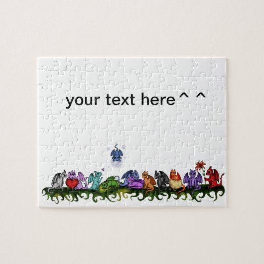 Puzzle beaucoup de dragons mignons (Horizontal)