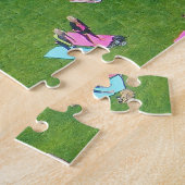 Puzzle Beaucoup de gens faisant du yoga ensemble d'en hau (Côté)