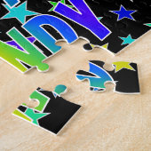 Puzzle "BEAUCOUP" Prénom, amusant "HEUREUX ANNIVERSAIRE" (Côté)