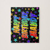 Puzzle "BEAUCOUP" Prénom, amusant "HEUREUX ANNIVERSAIRE" (Vertical)