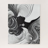 Puzzle Beauté africaine-américaine Silhouette enchantée (Vertical)