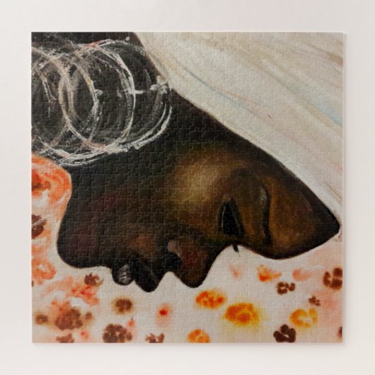 Puzzle beauté africaine - Peinture visage femme (Horizontal)