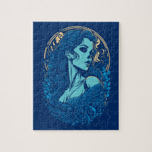 Puzzle Beauté du crâne Portrait gothique féminin