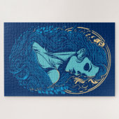 Puzzle Beauté du crâne Portrait gothique féminin (Horizontal)