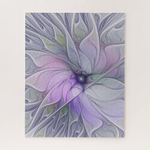 Puzzle Beauté étonnante Fleur d'art Abstrait fractal mode