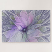 Puzzle Beauté étonnante Fleur d'art Abstrait fractal mode (Horizontal)