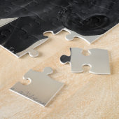 Puzzle Beauté noire - portrait frison noir de cheval (Côté)