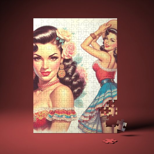 Puzzle Beauté rétro Femme mexicaine