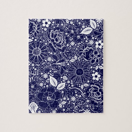 Puzzle Beautés botaniques Bleu (Vertical)