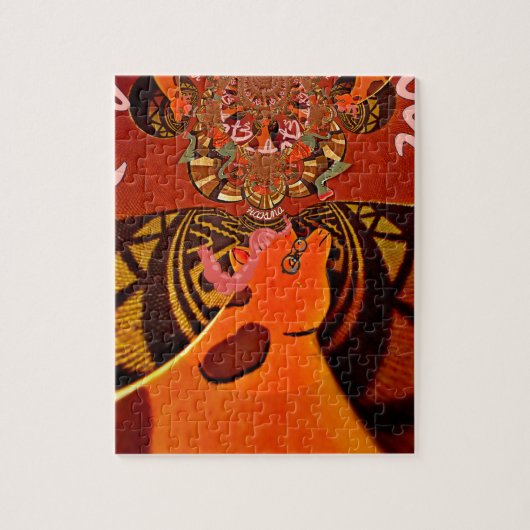 Puzzle Beautiful Amazing Giraffe love safari (Vertical)