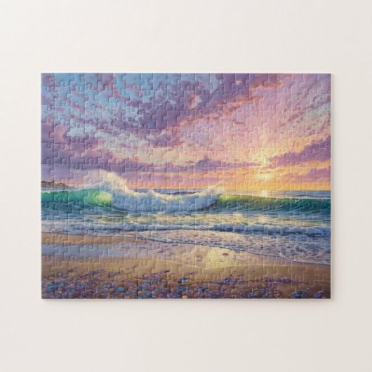 Puzzle Beautiful Beach Waves and Shore Art (Horizontal)
