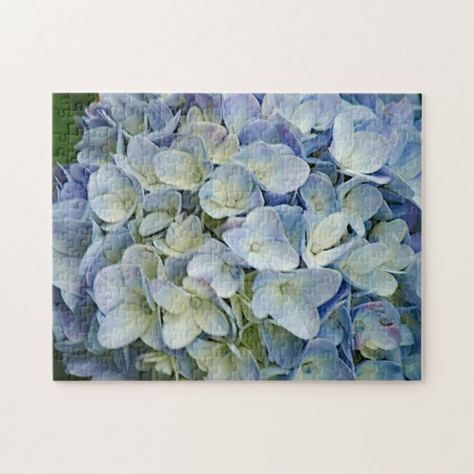 Puzzle Beautiful Blue Hydrangea Flowers (Horizontal)