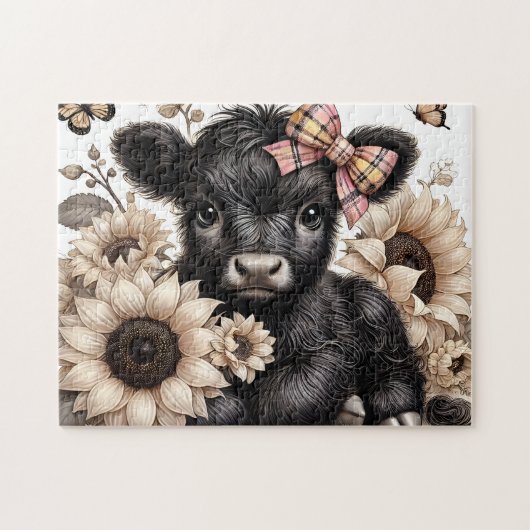 Puzzle Beautiful Highland Cow (Horizontal)