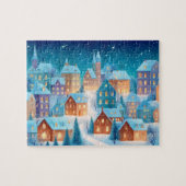Puzzle Beautiful holiday christmas housses (Horizontal)