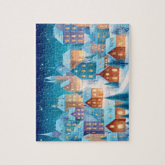 Puzzle Beautiful holiday christmas housses (Vertical)