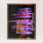 Puzzle Beautiful Night View Kyiv Ukraine   (Vertical)