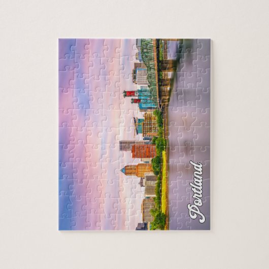 Puzzle Beautiful Sunset Over Portland, Oregon (Vertical)