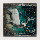 Puzzle Beautiful White Deer (Horizontal)