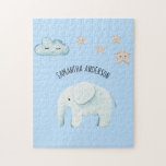 Puzzle Beauty Pastel Blue Elephant et Stars Kid<br><div class="desc">Beauty Pastel Blue Elephant et Stars Kid</div>