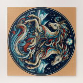 Puzzle "Beaux chevaux mystiques" 11 (Horizontal)