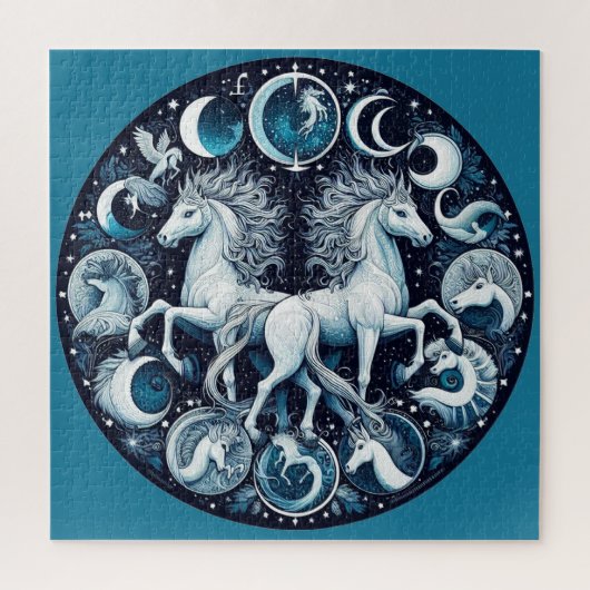 Puzzle "Beaux chevaux mystiques" 15 (Vertical)