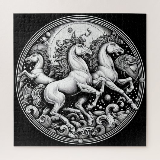 Puzzle "Beaux chevaux mystiques" 18 (Vertical)