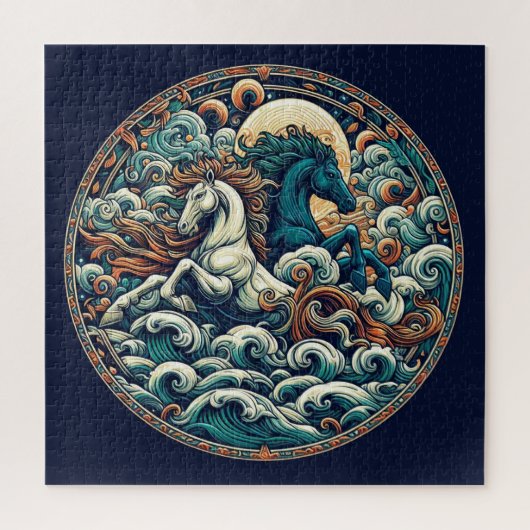 Puzzle "Beaux chevaux mystiques" 31 (Vertical)