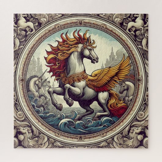 Puzzle "Beaux chevaux mystiques" 46 (Vertical)