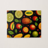 Puzzle Beaux fruits Motifs colorés tropicaux (Horizontal)