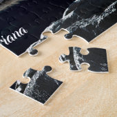 Puzzle Beaux loups gris la nuit (Côté)