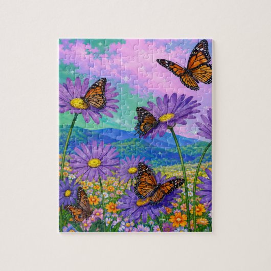 Puzzle Beaux Papillons Monarques d'Été (Vertical)