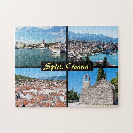 Puzzle Beaux Points de repère fractionnés - Croatie, Euro (Horizontal)