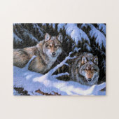 Puzzle Beaux tableaux de deux loups (Horizontal)