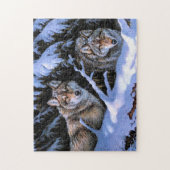 Puzzle Beaux tableaux de deux loups (Vertical)