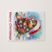 Puzzle Beaver de Noël (Horizontal)