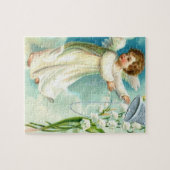 Puzzle Bébé Ange Avec Cloche Bleue (Horizontal)