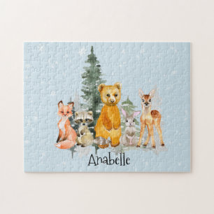 Puzzle Bébé Bois Animaux Forêt Personnalisée