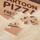 Puzzle Bébé Corbeau Cartoon Mangeant une Pizza (Côté)
